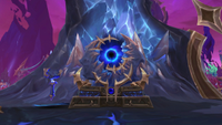 The voidforge in World of Warcraft, a strange arcane forge used to upgrade gear.