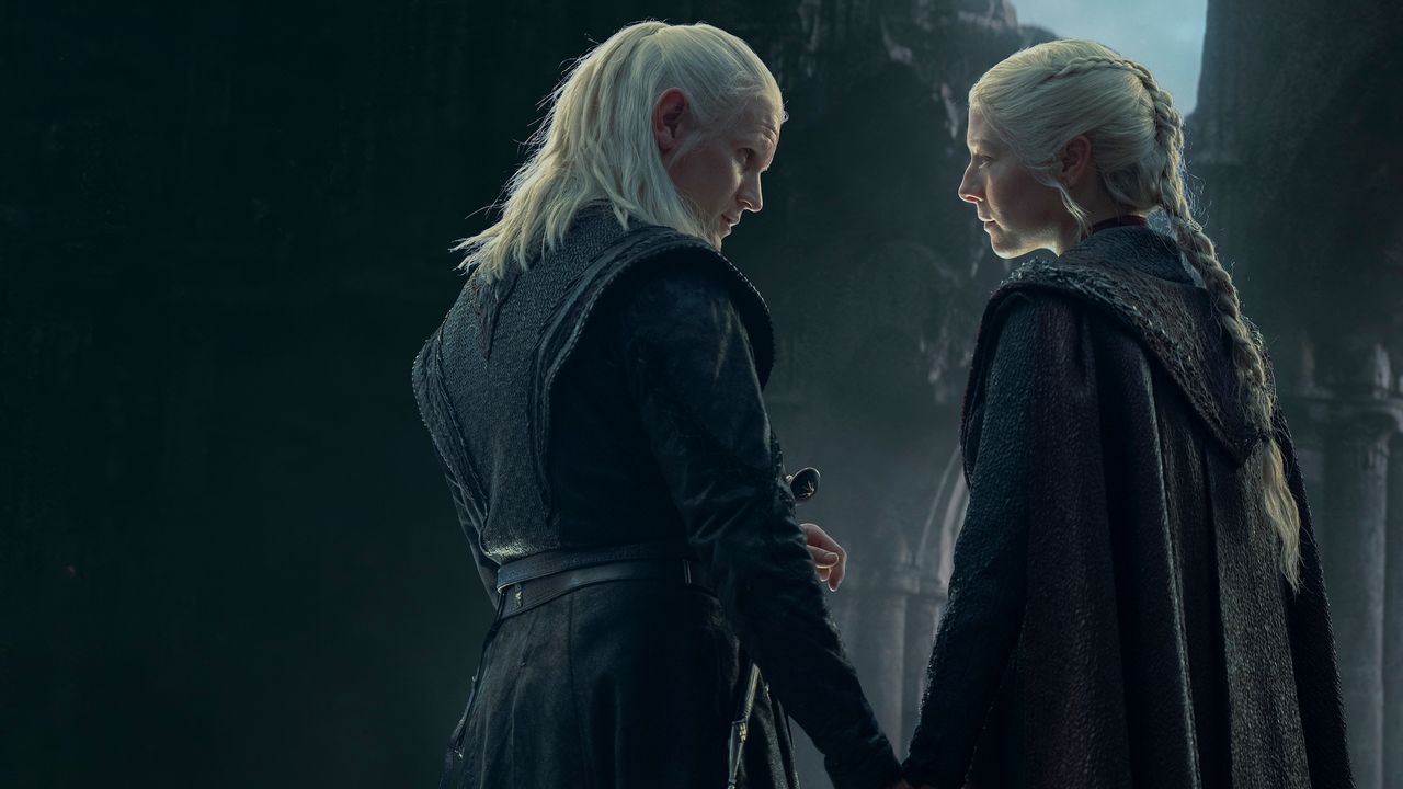 Matt Smith as Daemon Targaryen and Emma D&#039;Arcy as Rhaenyra Targaryen in the &#039;House of the Dragon&#039; season 2 finale