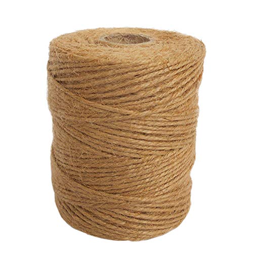 Ansio Jute Twine Biodegradable Garden Twine - 333 Feet / 101m Jute String, 3 Ply 2mm Thickness Jute Rope for Decoration, Garden, Floristry, Diy Arts, Bundling, Crafts & Wrapping - Brown (pack of 1)