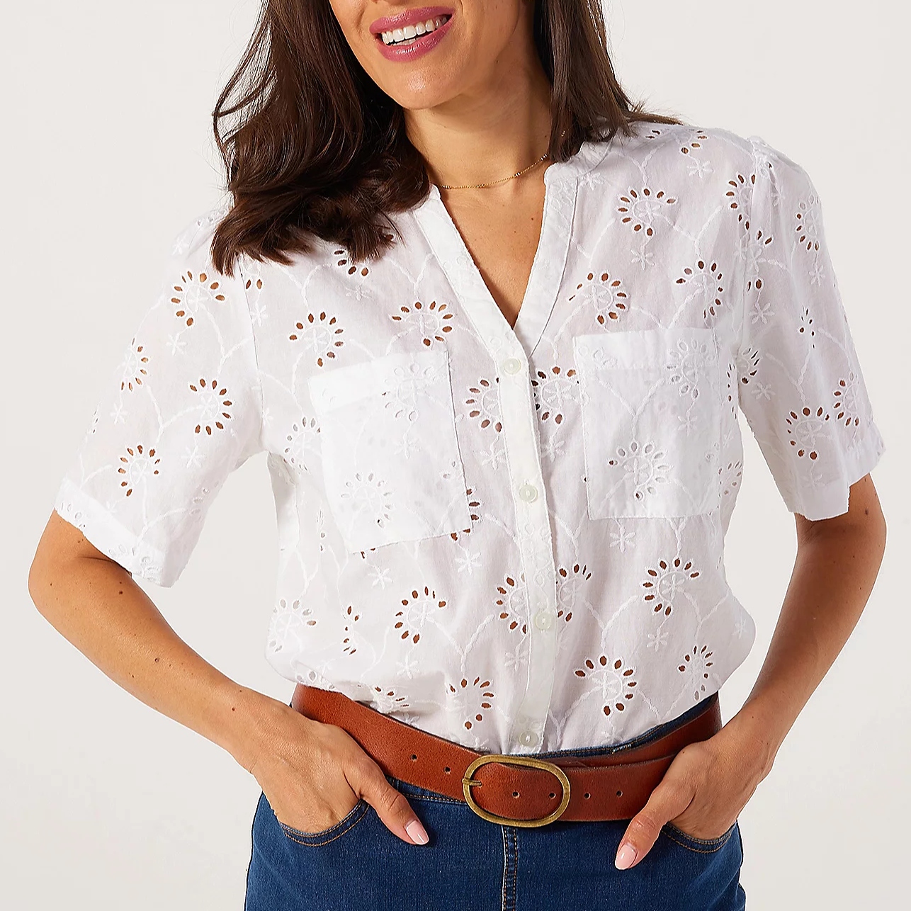 QVC Broderie Anglaise Blouse