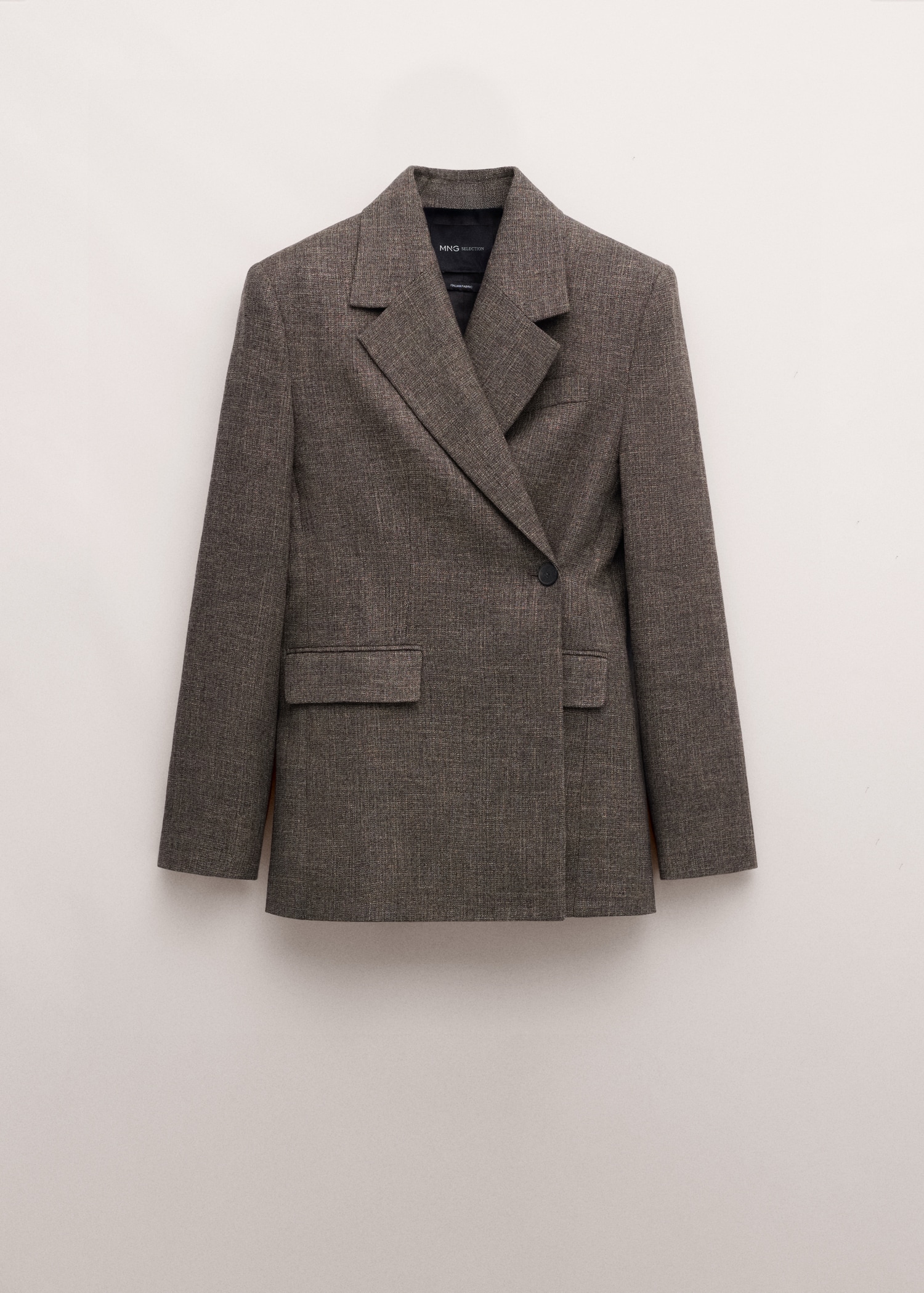 Herringbone Double-Breasted Suit Blazer - Women | Mango Usa