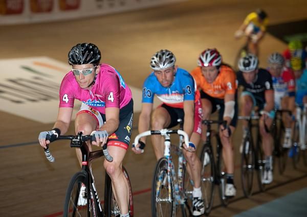 Alexander Aeschbach takes a turn on the front.