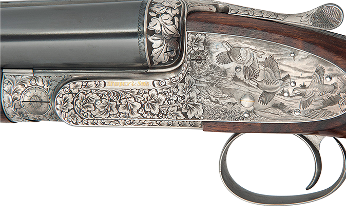 Purdey&#039;s 12-bore large-scroll single-trigger sidelock ejector, as sold by Christie&#039;s for £74,500