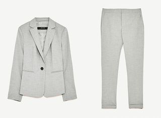 Grey Trouser Suit by Zara