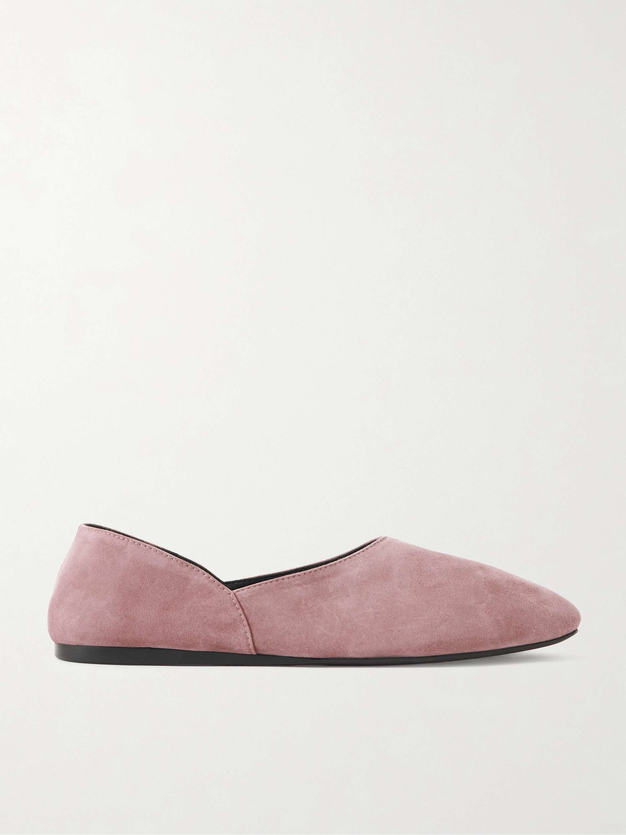 Jane Paneled Suede Flats