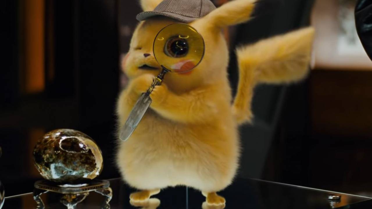 Ryan Reynolds as Detective Pikachu in the live-action Pokémon movie