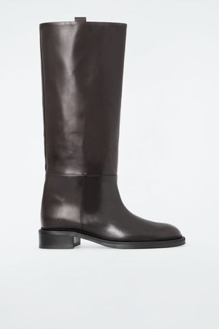 Massimo Dutti + Heeled Leather Boots