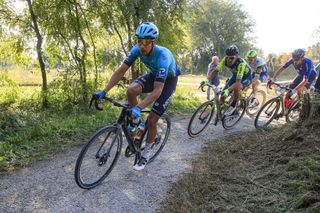 Serenissima Gravel 2021 1st Edition Lido di Jesolo Piazzola sul Brenta 1321 km 15102021 Davide Martinelli ITA Astana Premier Tech photo Roberto BettiniBettiniPhoto2021