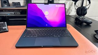 MacBook Air M2_laptop open on desk (closer)