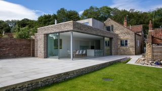 flat roofed contemporary extension