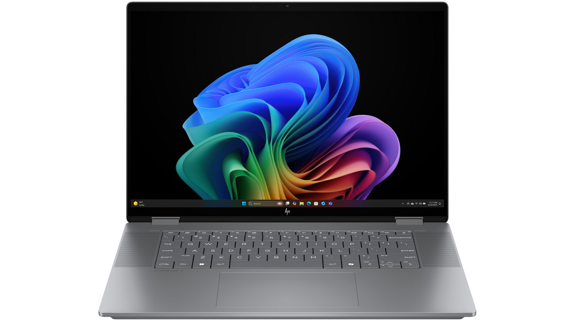 an HP laptop against a white background