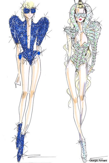 Lady Gaga&#039;s Giorgio Armani tour costumes - Fashion News - Marie Claire