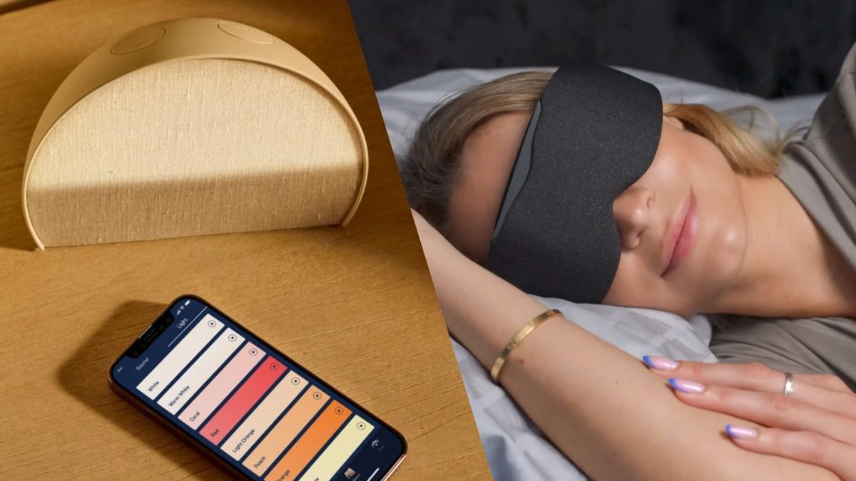 Hatch Restore 2 Sunrise Alarm Clock and Aura Smart Sleep Mask 