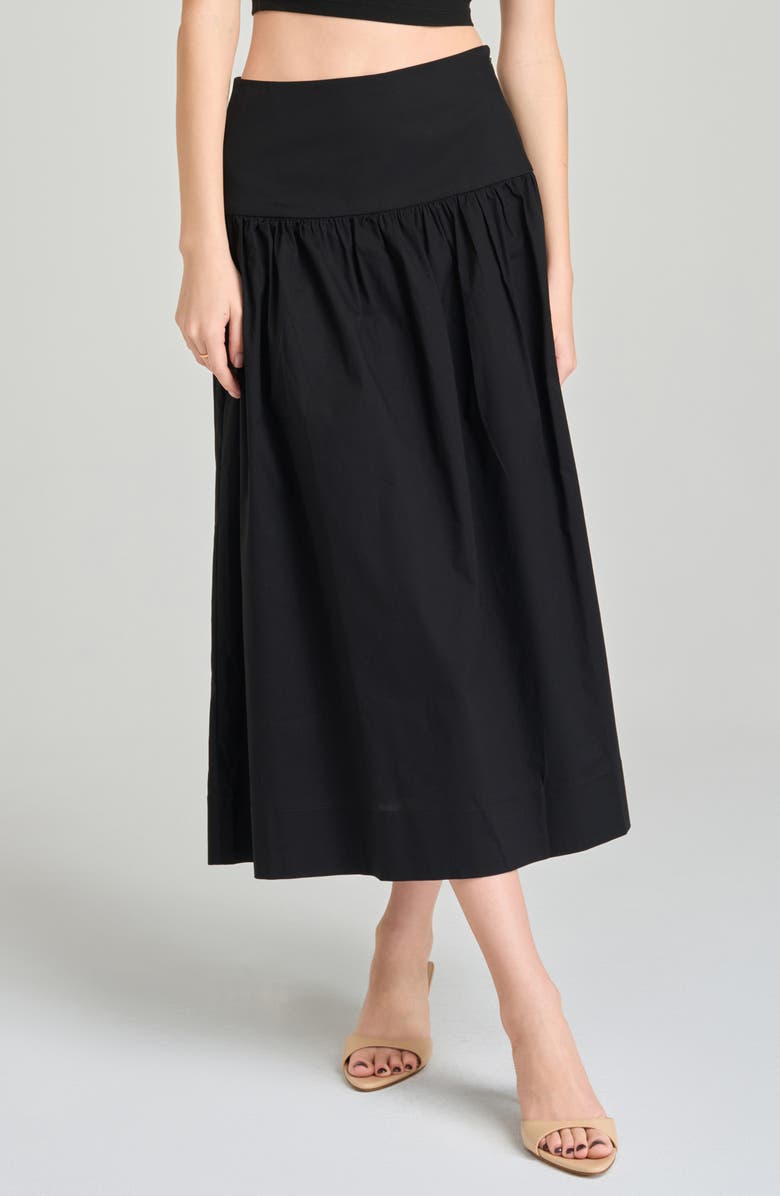 Mia Stretch Cotton Midi Skirt