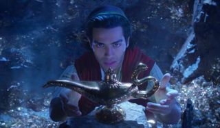 Aladdin gazing at the magic lamp