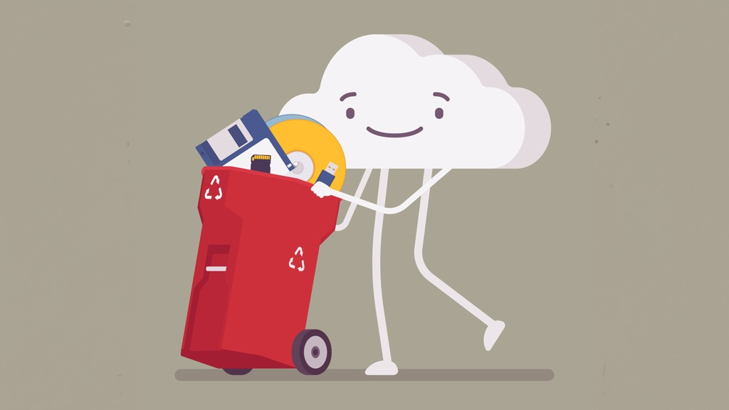 cloud storage cartoon