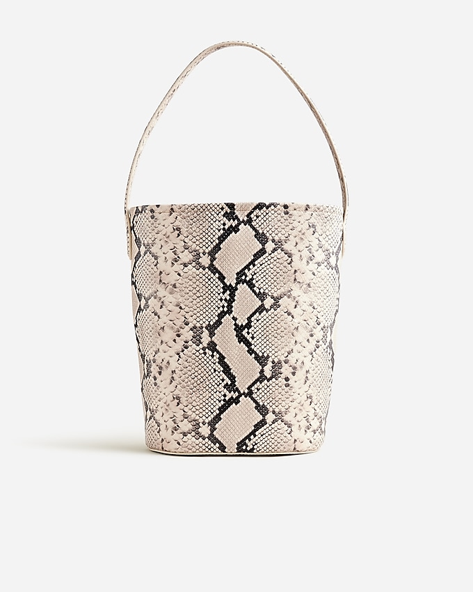 Berkeley Bucket Bag in Italian Snake-Embossed Leather