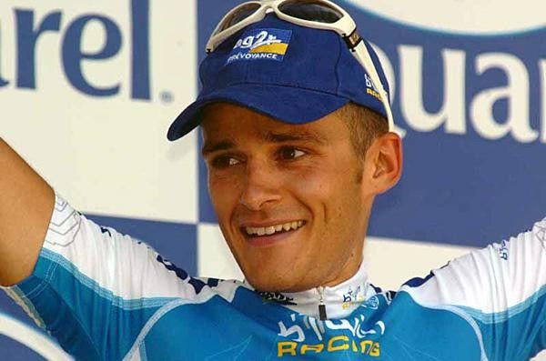 Sylvain Calzati (AG2R) smiles on the podium