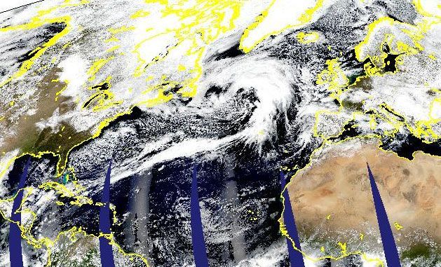 An image of the storm taken by the MODIS instrument on the Aqua satellite on March 27, 2013. 