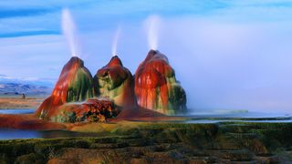 Fly Geyser in Nevada