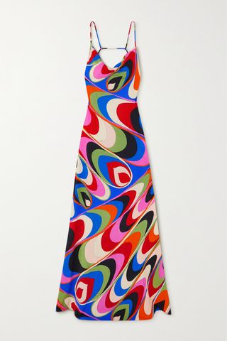 Printed Stretch-Jersey Maxi Dress