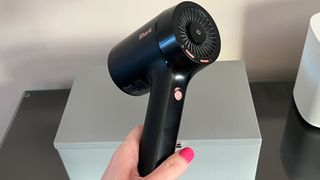 The back view of the Shark Style iQ hair dryer