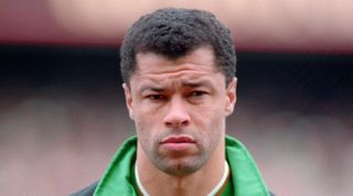 13 October 1993, Dublin - FIFA World Cup Qualifying Group 3 - Republic of Ireland v Spain - Paul McGrath of Ireland. (Photo by David Davies/Offside via Getty Images)