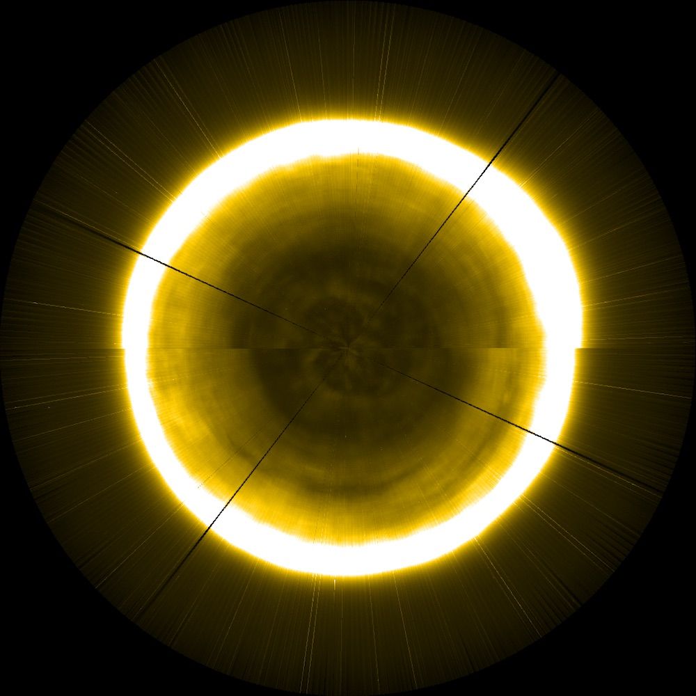 sun&#039;s north pole composite image