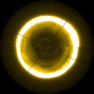 sun&#039;s north pole composite image