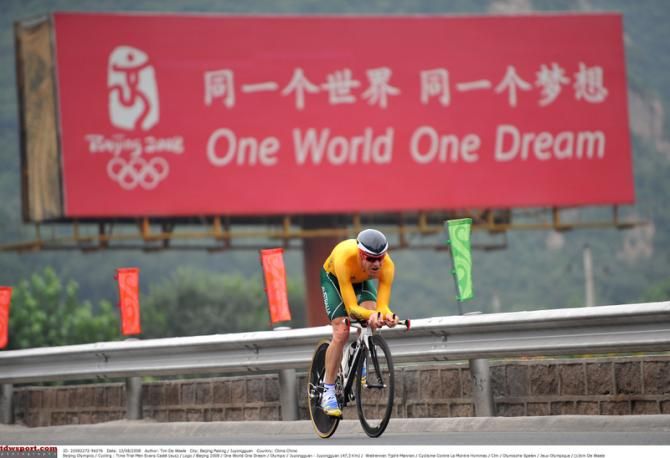 Cadel Evans represented Australia in the time trial at the 2008 Beijing Olympic games