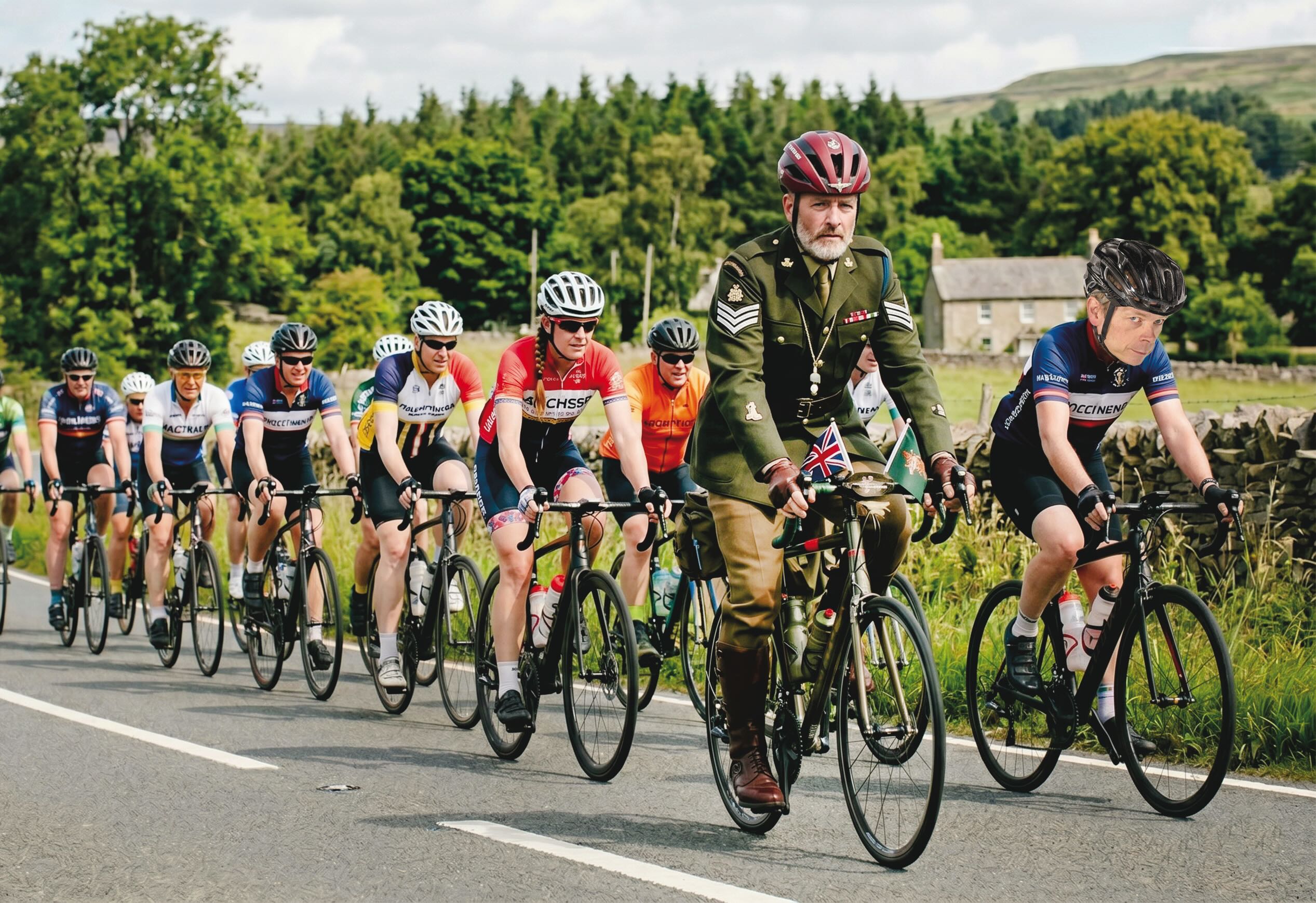 Dr Hutch on a group ride with some strict leaders