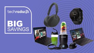 Purple deals page with nutribullet, 955 solar, sony xm5, and two thinkpad