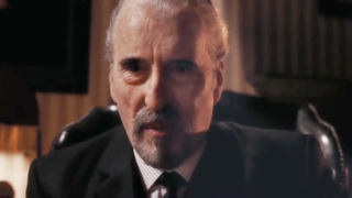 Christopher Lee in Charlie and the Chocolate Factory.