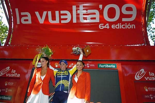 Borut Bozic (Vacansoleil) on the podium