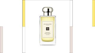 Jo Malone London Lime Basil & Mandarin Cologne with colored columns either side