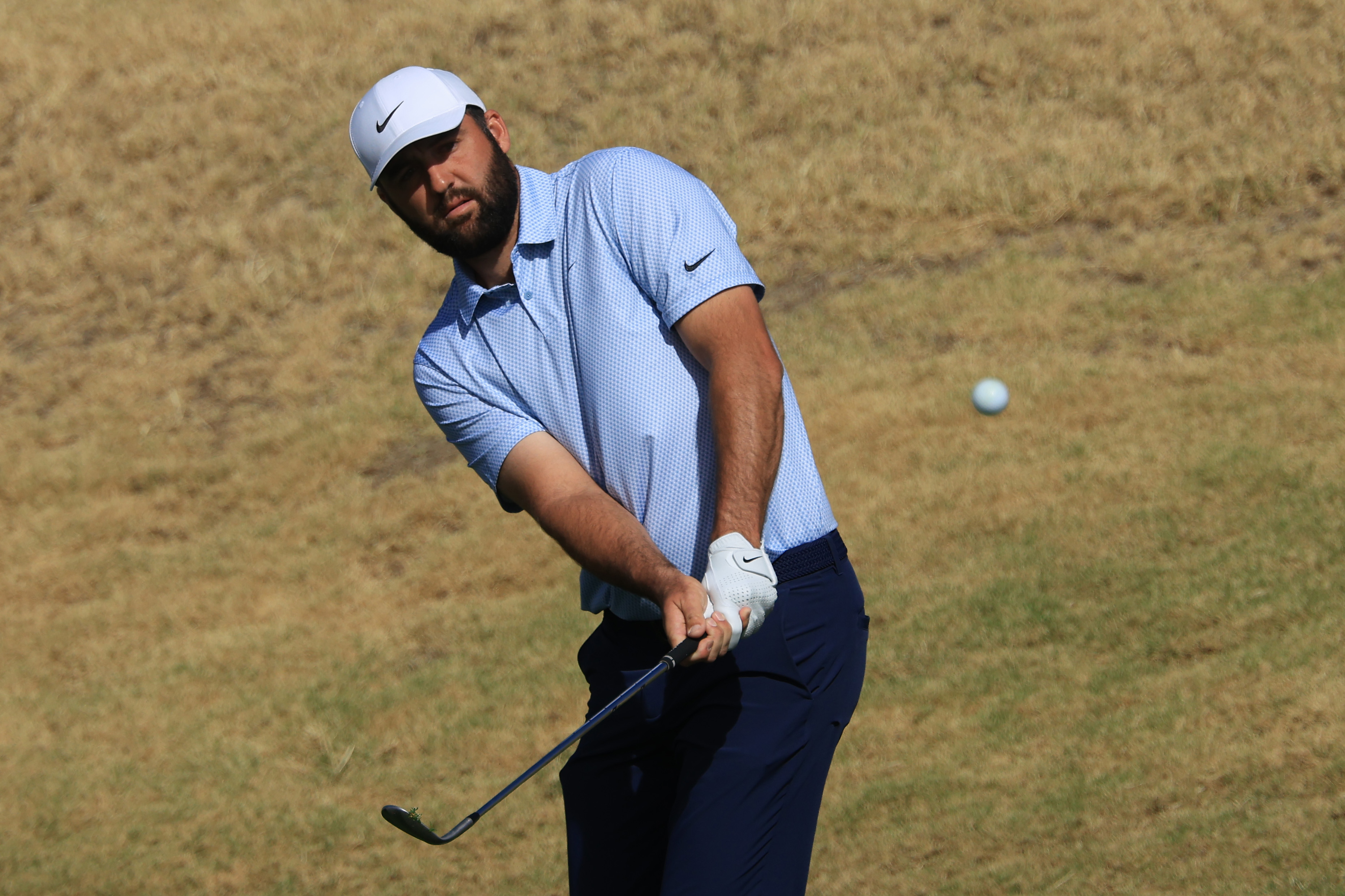 Scottie Scheffler hits a wedge shot