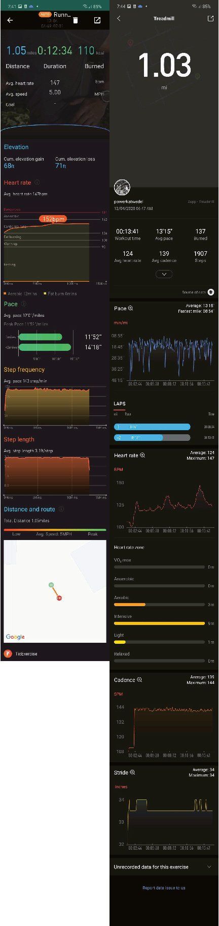 Zepp Z Ticwatch Workout Screenshot