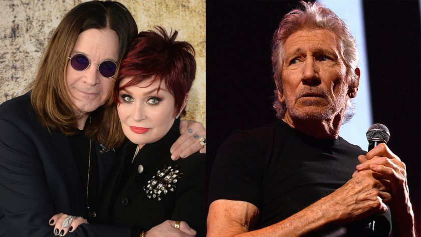 LEFT: Ozzy Osbourne and Sharon Osbourne attend the MTV EMA&#039;s 2014 at The Hydro on November 9, 2014 in Glasgow, Scotland. RIGHT: Roger Waters performs on stage at The O2 Arena during the &#039;This is Not A Drill&#039; tour, on June 06, 2023 in London, England. 
