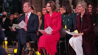 Prince William, Duke of Cambridge, Catherine, Duchess of Cambridge and Sophie, Countess of Wessex take part in 'Royal Carols - Together At Christmas'