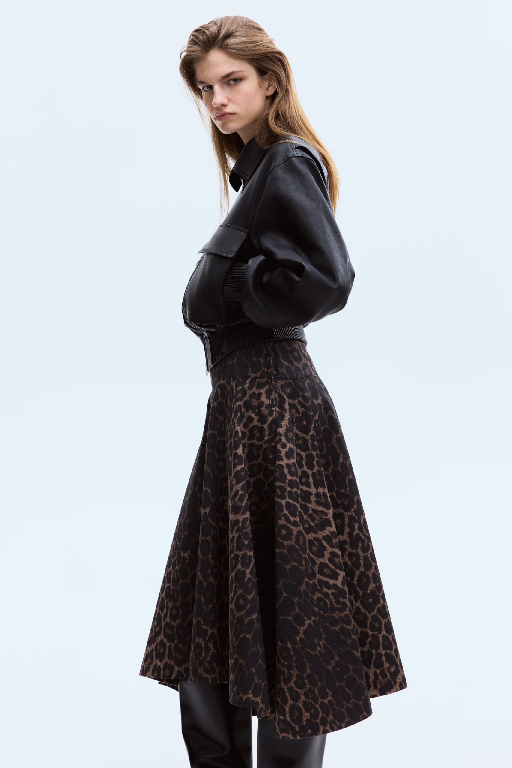 H&amp;amp;m animal print skirt