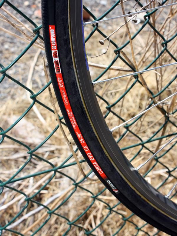 25mm-wide Vittoria Pave EVO-CX tires provided a little extra cushioning for Tyler Farrar (Garmin-Transitions) as he pounded his way across the cobbles.