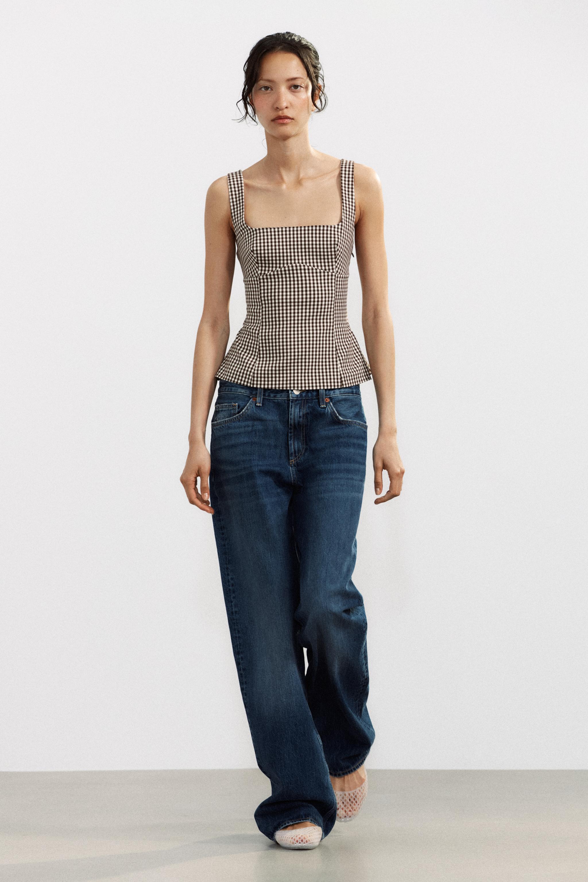 Gingham Top With Bow