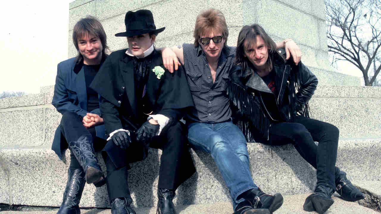 The Damned posing for a photograph in 1986