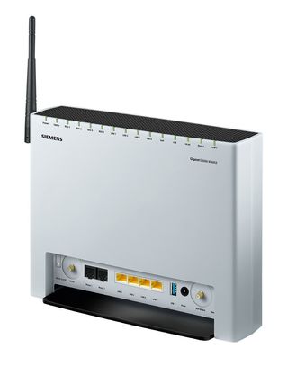 The Gigaset SX686 is another take on the residential service unit, meant to act as both a WiMAX tuner, network switch, and PBX.