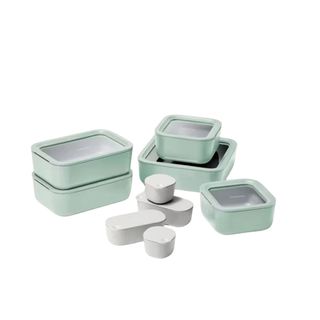 14-Piece Glass Food Storage Set Mist