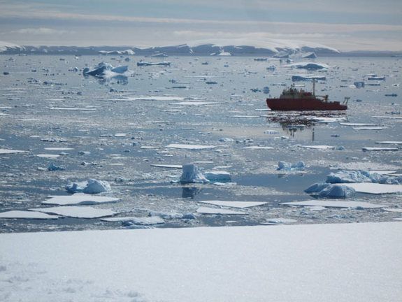 Antarctica icebreaker vessel