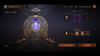Diablo Immortal crests: legendary crest in an elder rift