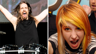 Dirk Verbeuren with Megadeth in 2023 and Paramore in 2007