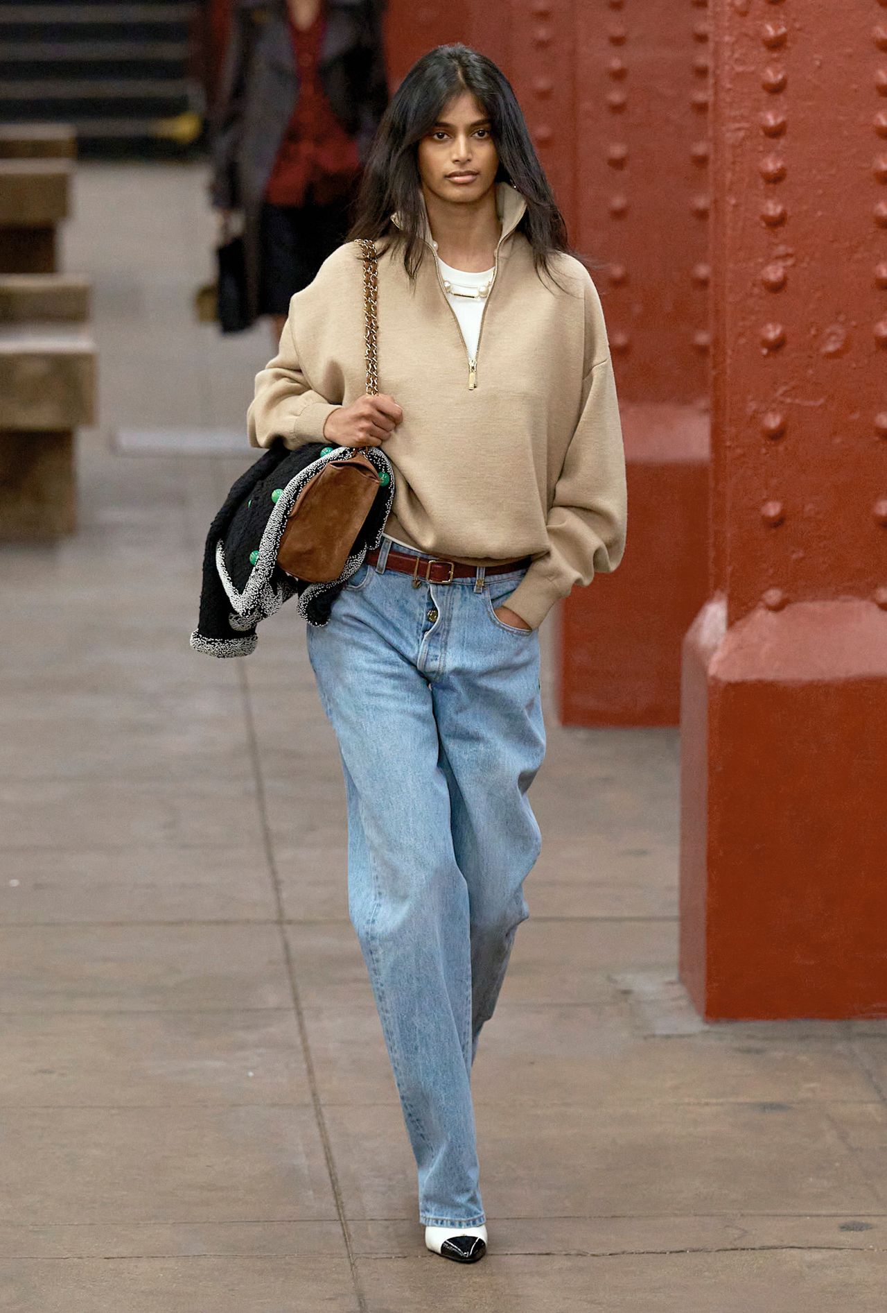 models walk the subway runway for the chanel metiers d'art 2026 show in new york city