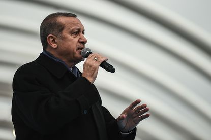 Turkish President Recep Tayyip Erdogan speaks on Dec. 20 in Istanbul. 